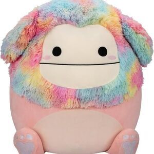 Squishmallows 20" Diane Peach Bigfoot w/ Rainbow Hair Jumbo Kelly Toy Plush NEW